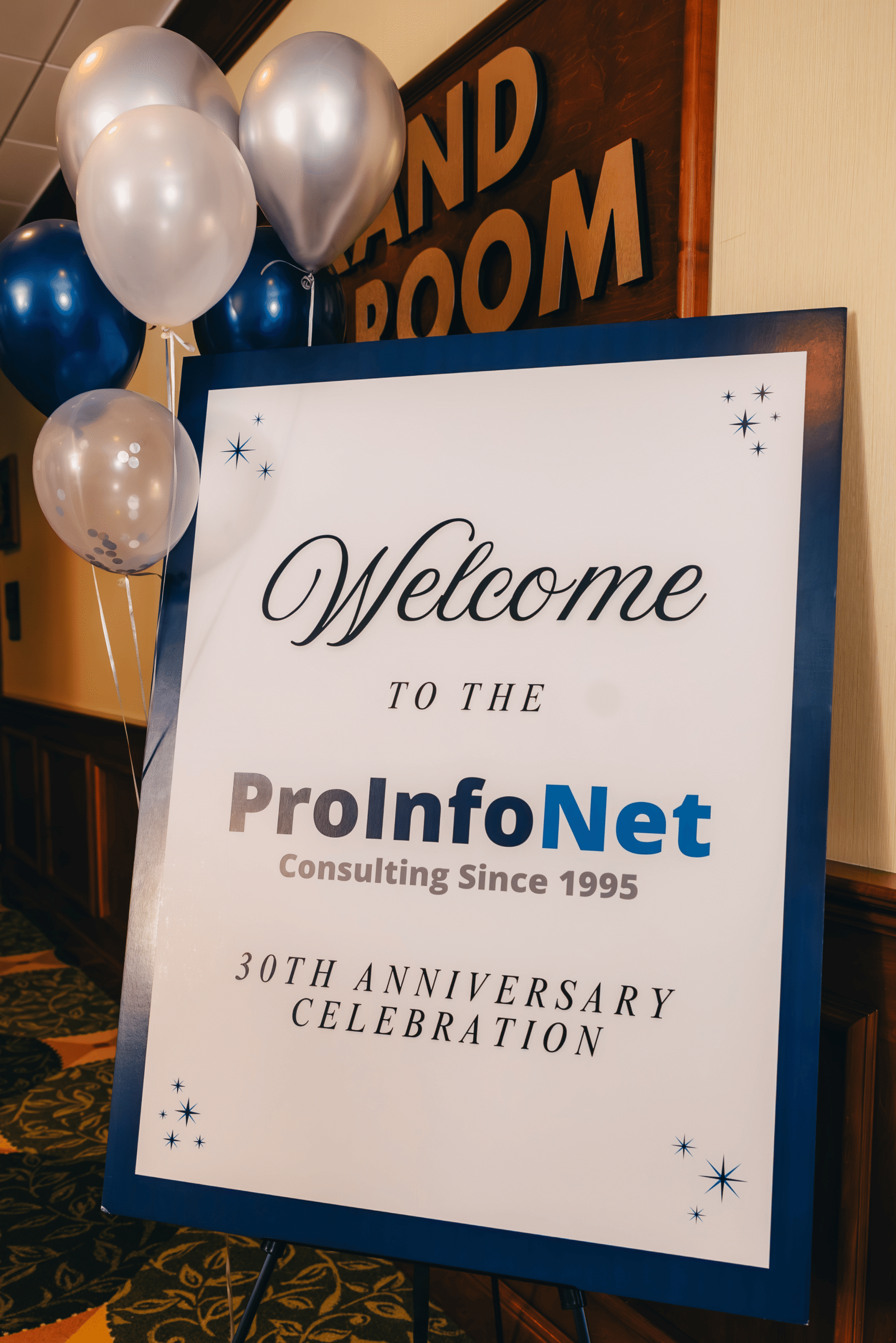 Event signage and decorations.