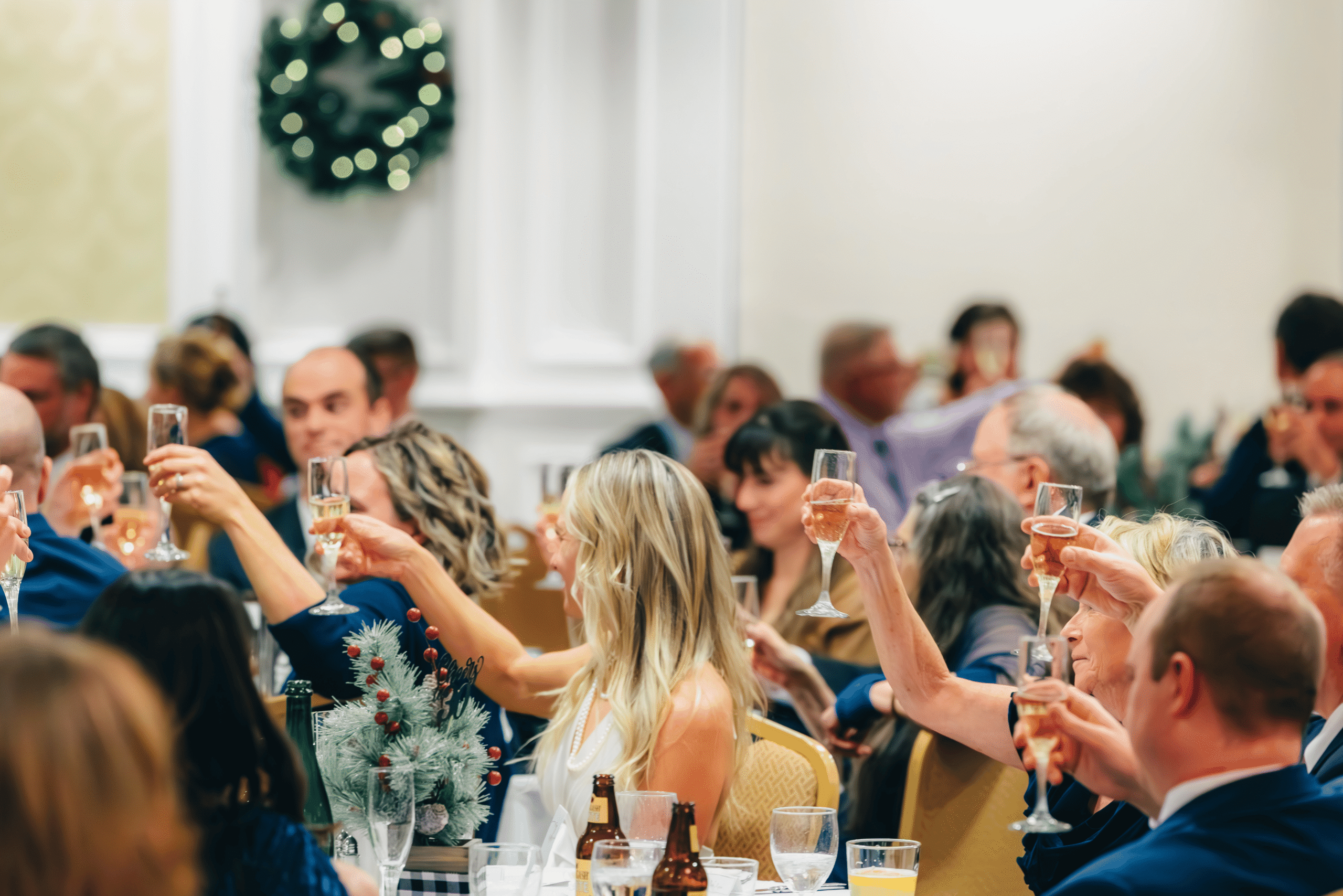 Guest join in a toast during ProInfoNet’s 30th anniversary celebration in Bangor.